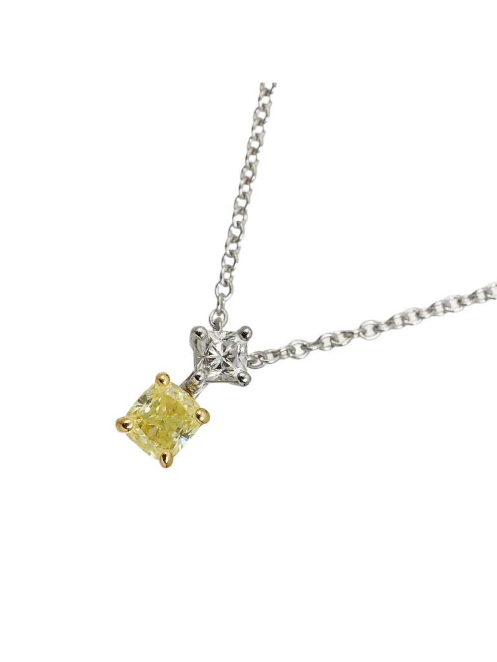 Tiffany & Co Lucida Diamond FY IF Necklace 40 Platinum 18k Yellow Gold